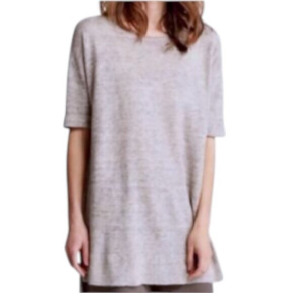 Eileen Fisher grey linen tunic shirt size S - Picture 1 of 5